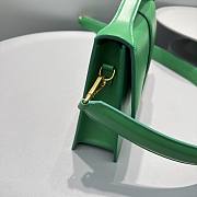 JACQUEMUS LE GRAND BAMBINO GREEN LEATHER TOP HANDLE BAG - 18x6x7cm - 4