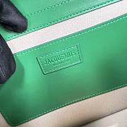 JACQUEMUS LE GRAND BAMBINO GREEN LEATHER TOP HANDLE BAG - 18x6x7cm - 2