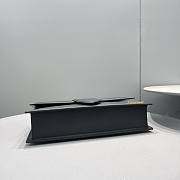 JACQUEMUS LE GRAND BAMBINO BLACK LEATHER TOP HANDLE BAG - 18x6x7cm - 4