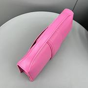 JACQUEMUS LE GRAND BAMBINO PINK LEATHER TOP HANDLE BAG - 18x6x7cm - 5