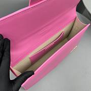 JACQUEMUS LE GRAND BAMBINO PINK LEATHER TOP HANDLE BAG - 18x6x7cm - 3