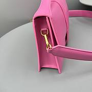 JACQUEMUS LE GRAND BAMBINO PINK LEATHER TOP HANDLE BAG - 18x6x7cm - 2