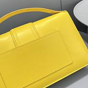 JACQUEMUS LE GRAND BAMBINO YELLOW LEATHER TOP HANDLE BAG - 18x6x7cm - 2
