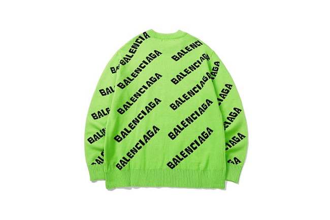 Balenciaga Balenciaga Allover Logo Intarsia Jumper 004 - 1