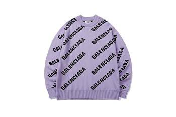 Balenciaga Balenciaga Allover Logo Intarsia Jumper 006