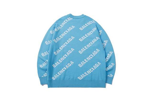 Balenciaga Balenciaga Allover Logo Intarsia Jumper 007 - 1