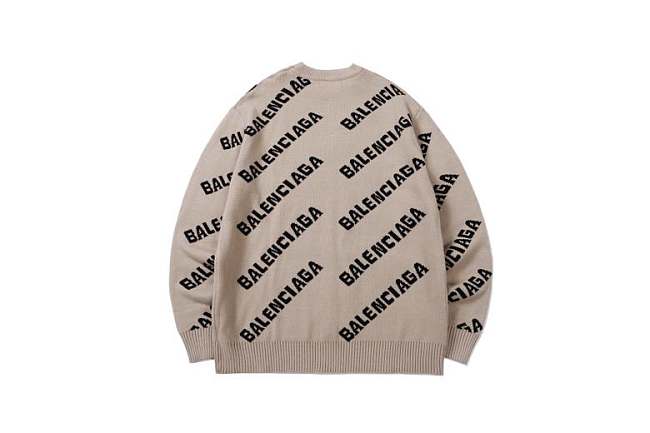 Balenciaga Balenciaga Allover Logo Intarsia Jumper 009 - 1