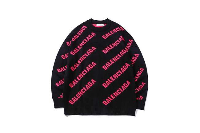 Balenciaga Balenciaga Allover Logo Intarsia Jumper 0010 - 1