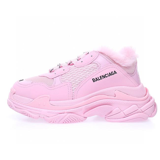 Balenciaga Triple S Fake Fur Pink (W) 668562W3CQ55000 - 1