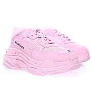 Balenciaga Triple S Fake Fur Pink (W) 668562W3CQ55000 - 4