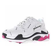 Balenciaga Allover Logo Triple S Sneaker White Black Pink 524039 W2FA4 9155 - 3