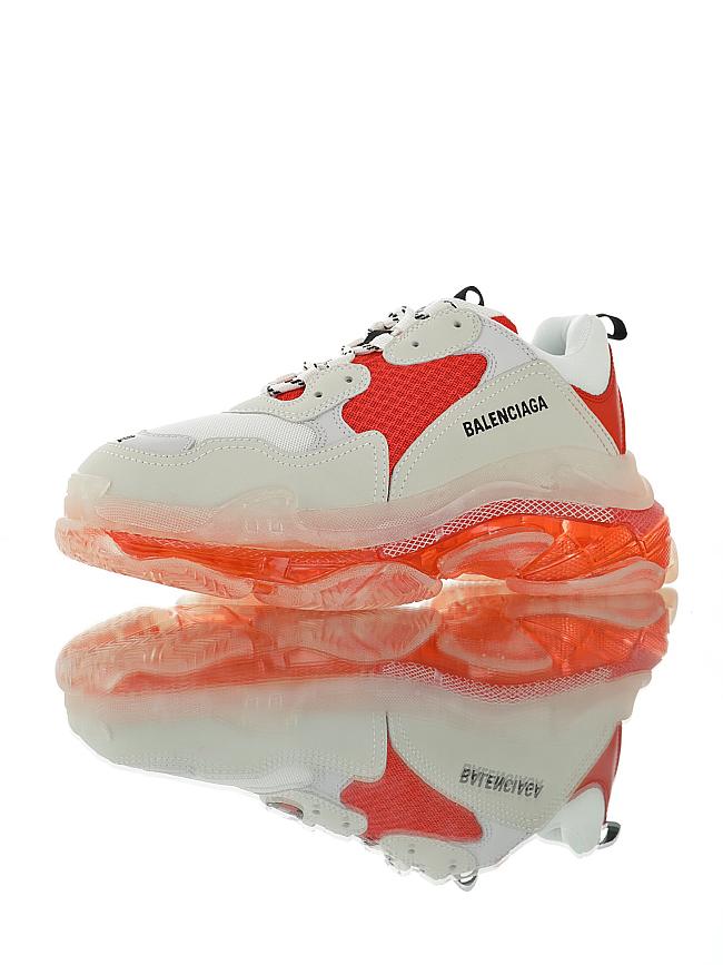 BALENCIAGA TRIPLE S WHITE RED  - 1