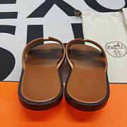 Hermes Leather Slide - 5