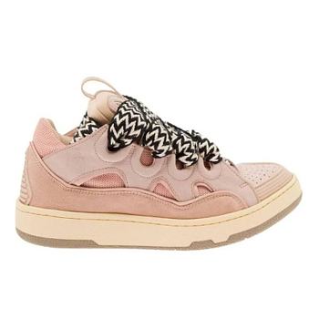 Lanvin Curb Panelled Lace-Up Sneakers