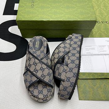 Men's GG slide stripe sandal 692951 2HK60 4061