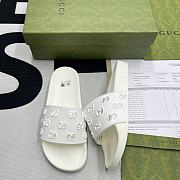 Men's GG slide sandal white Demetra 681880 UKU00 9014 - 1