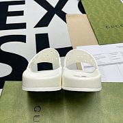 Men's GG slide sandal white Demetra 681880 UKU00 9014 - 4