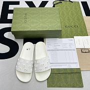 Men's GG slide sandal white Demetra 681880 UKU00 9014 - 2