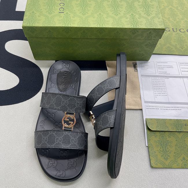 Gucci Slide Black Sandal  - 1
