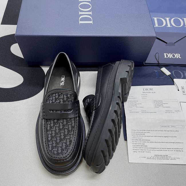 Dior Oblique Black Loafers 3LO103ZCD-H961 - 1