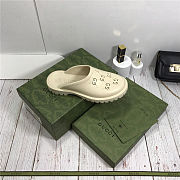 Gucci Men's platform white rubber slip on sandal ‎655517 JFB00 1000 - 6