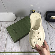 Gucci Men's platform white rubber slip on sandal ‎655517 JFB00 1000 - 3