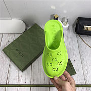 Gucci Men's platform green slip on sandal  ‎655517 JFB00 1000 - 6