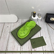 Gucci Men's platform green slip on sandal  ‎655517 JFB00 1000 - 5