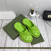 Gucci Men's platform green slip on sandal  ‎655517 JFB00 1000 - 4