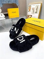 Fendi Wool New Slipper Black  - 3