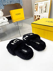 Fendi Wool New Slipper Black  - 2