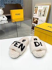 Fendi Wool New Slipper White - 2