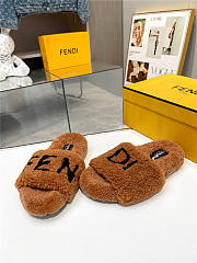 Fendi Wool New Slipper Brown - 6