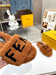 Fendi Wool New Slipper Brown - 2