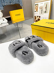 Fendi Wool New Slipper Grey - 3