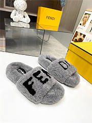 Fendi Wool New Slipper Grey - 6