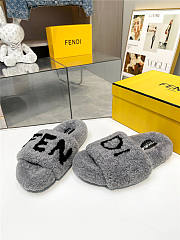 Fendi Wool New Slipper Grey - 2