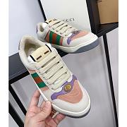 Gucci Screener Lace-Up Sneakers Pink Purple - 6
