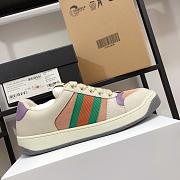 Gucci Screener Lace-Up Sneakers Pink Purple - 5