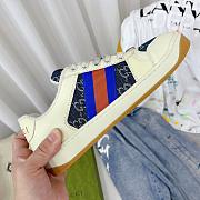 Gucci Screener Low-Top Sneakers Blue Stripe - 5