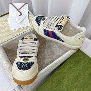 Gucci Screener Low-Top Sneakers Blue Stripe - 4