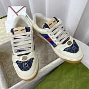 Gucci Screener Low-Top Sneakers Blue Stripe - 3