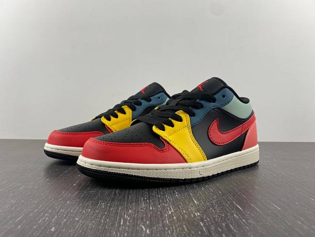 Air Jordan 1 Low SE Black Multi-Color (W) - DN3739-060 - 1