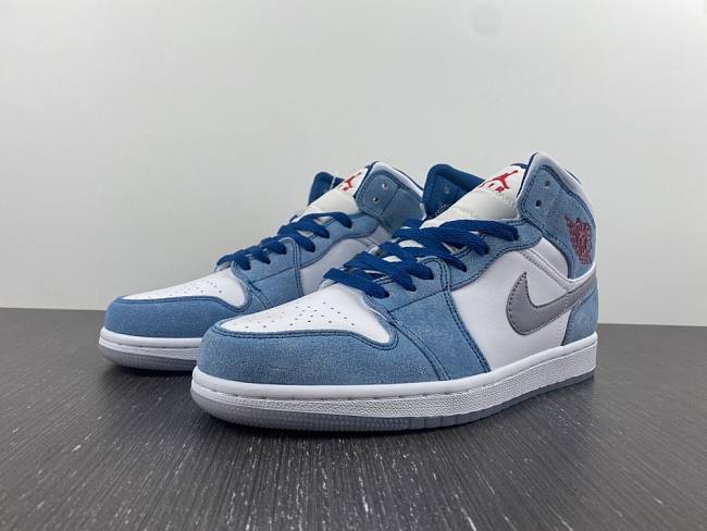 Air Jordan 1 Mid French Blue Fire Red DN3706-401 - 1