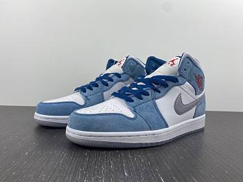 Air Jordan 1 Mid French Blue Fire Red DN3706-401
