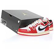 Air Jordan 1 Low White University Red Black Off-White 553558-118 - 1