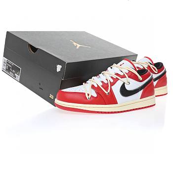 Air Jordan 1 Low White University Red Black Off-White 553558-118
