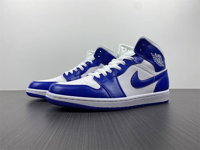 Air Jordan 1 Mid Kentucky Blue (W)  BQ6472-104 - 1