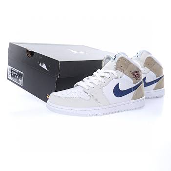 Air Jordan 1 Mid Tan Suede Navy DO6726-100