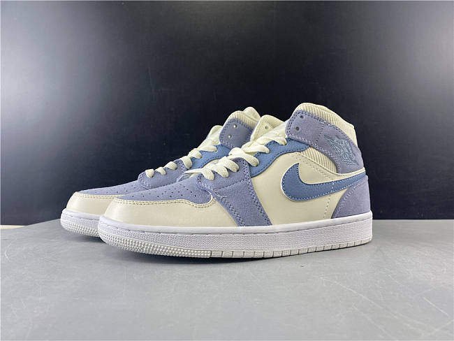 Air Jordan 1 Mid Mixed Textures Blue DA4666-100 - 1